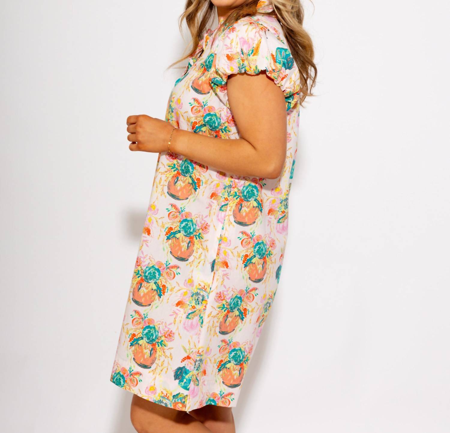 Ivy Jane Still Life Dress in beige - women's dress - detail view