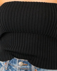 Double Zero - Ribbed Fold Over Tube Top