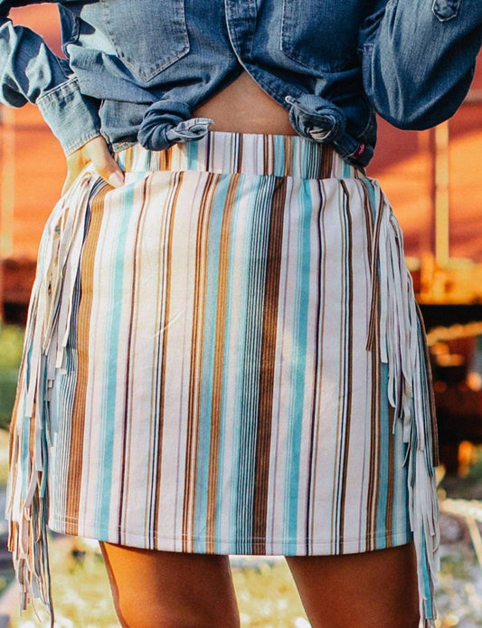 Rodeo Ready Fringe Skirt