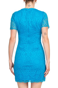 Laundry By Shelli Segal - Crew Neck Shift Lace Dress