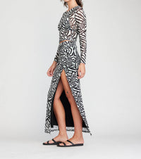 Self Contrast - Bay Ruched Midi Skirt