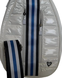 preneLOVE Unisex - Pickleball Sling Bag in white - women's bag - detail view