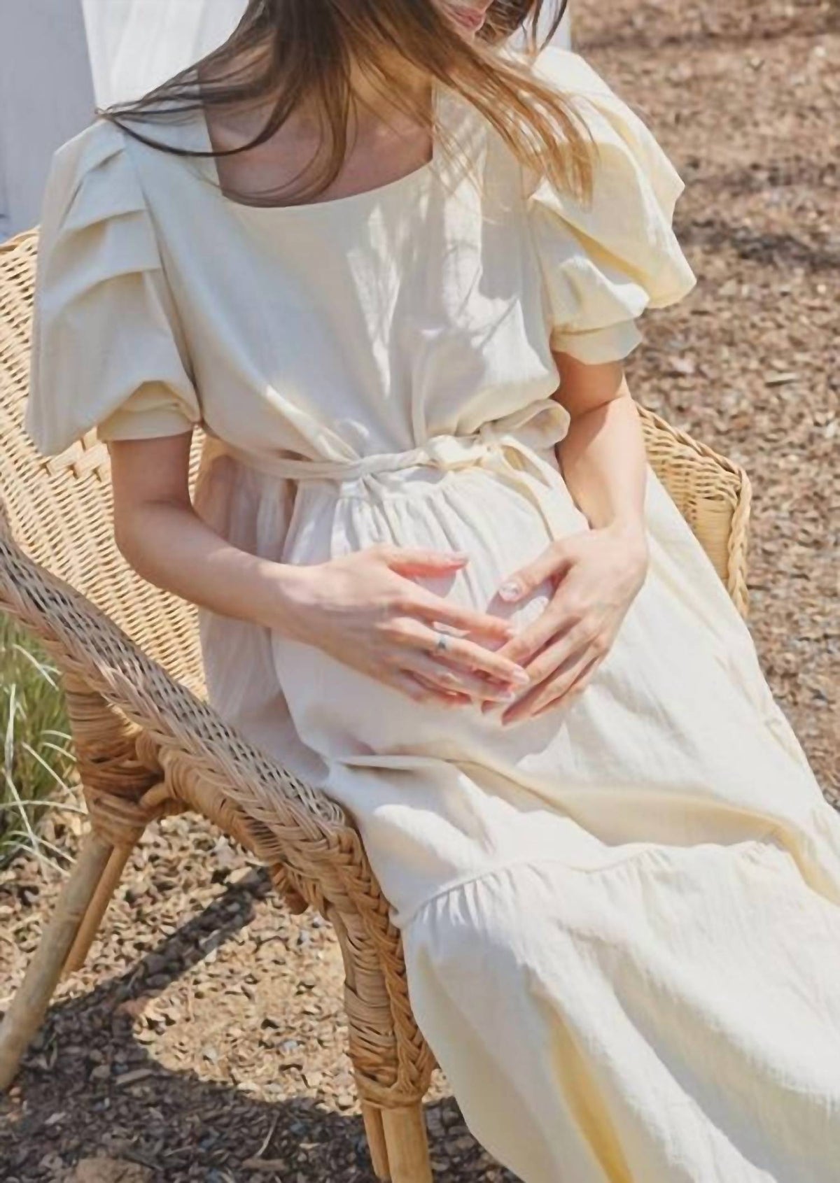 Liv Maternity - Puff Sleeve Midi Dress
