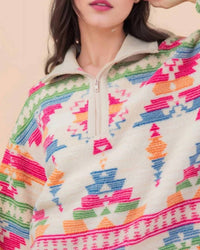 Very J - Aztec Fleece Pullover
