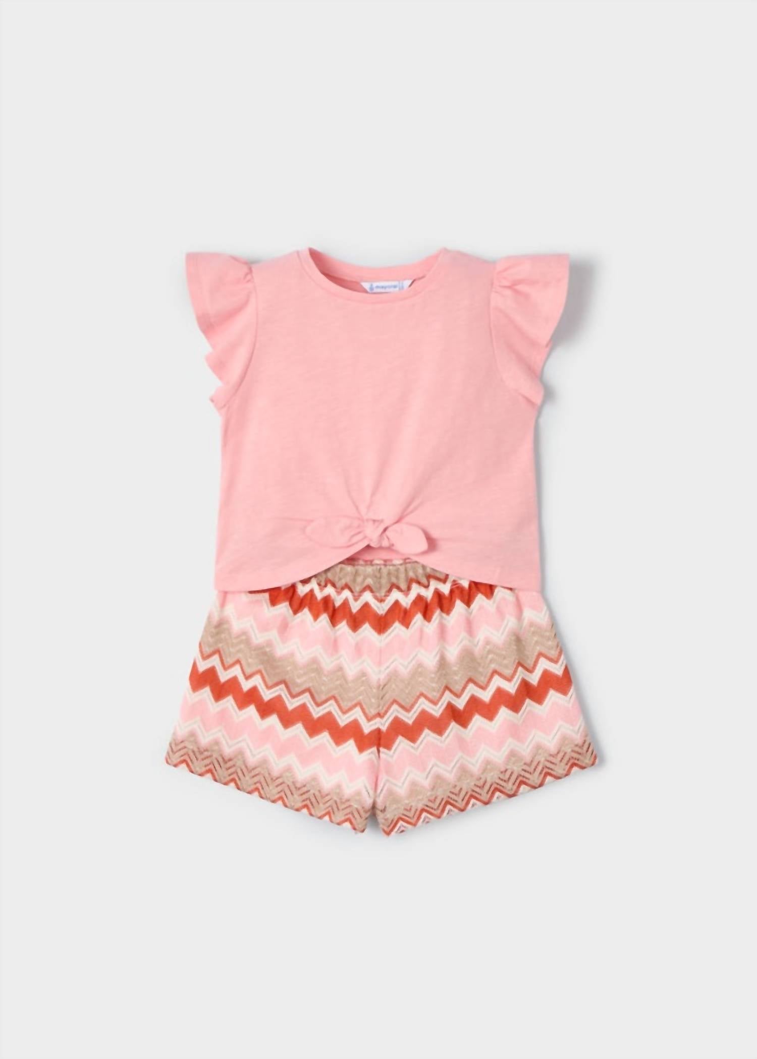 Mayoral - Kid's Knit Flutter Top & Short Set