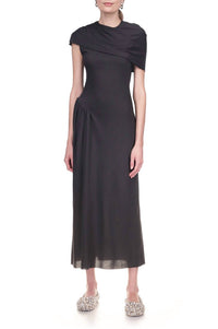 Marina Moscone - Short-sleeved Sarong Dress