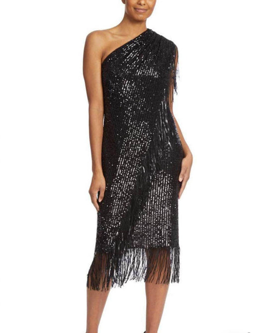 Badgley Mischka - ASYMMETRICAL SEQUIN GOWN