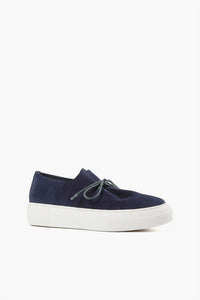 ALL BLACK Women's Gathered Sneaker in navy - women's sneaker