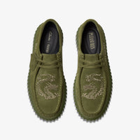 Clarks Men's Pleasures Tornhill Drgnlo Shoe in olive suede - men's sneaker - view 4