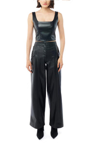 Lblc The Label - Clark Faux Leather Wide Leg Pant