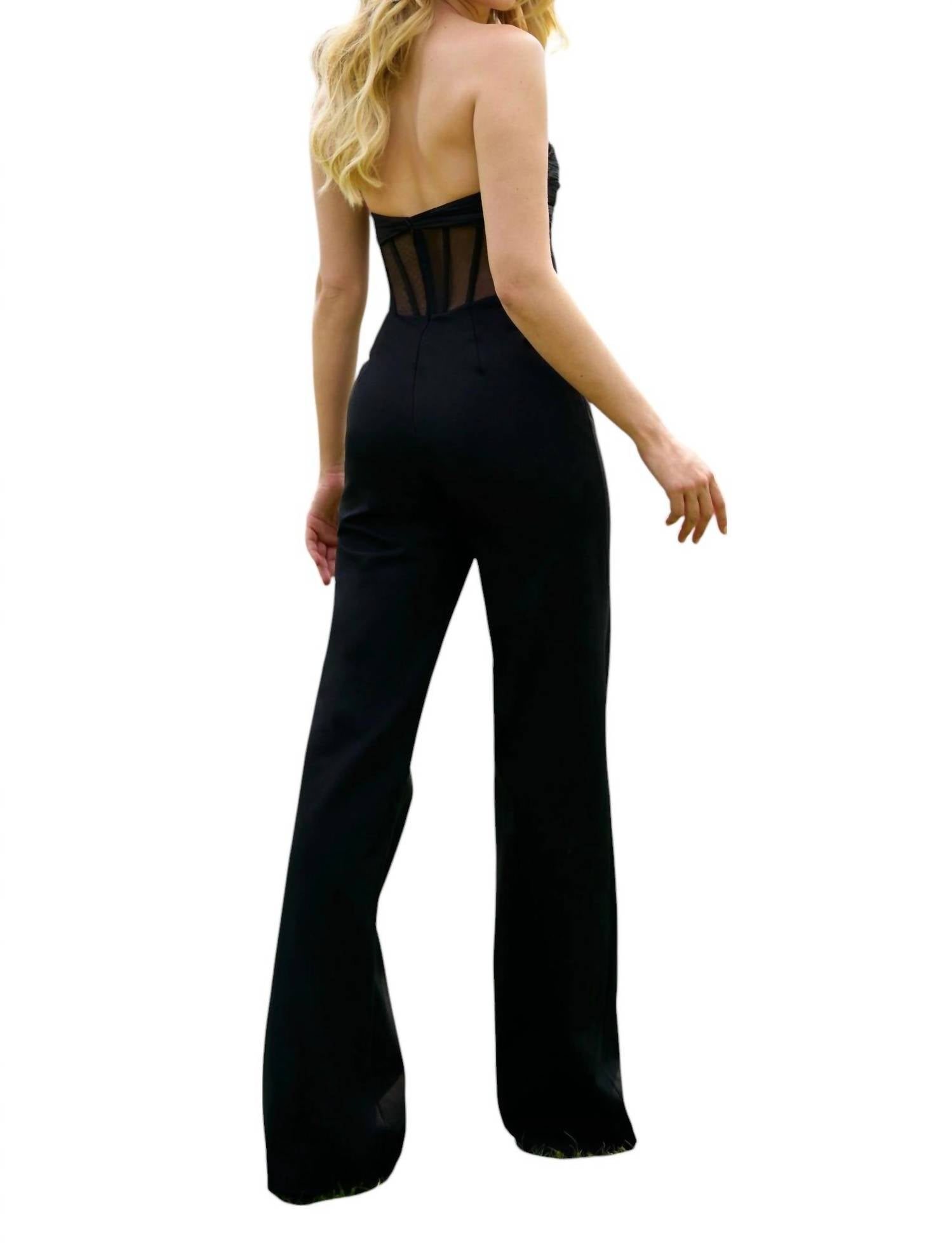 Sherri Hill - Sweetheart Cut Out Jumpsuit