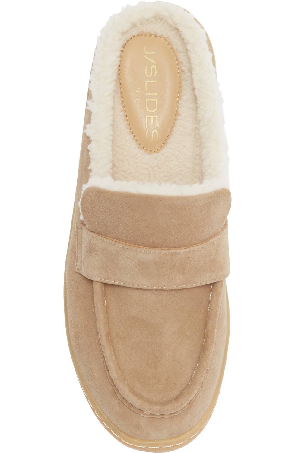 J/SLIDES Women's Hudson Mule in taupe suede 1 - women's shoe - view 5