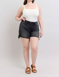 Judy Blue - High Waist Cut Off Dad Denim Short
