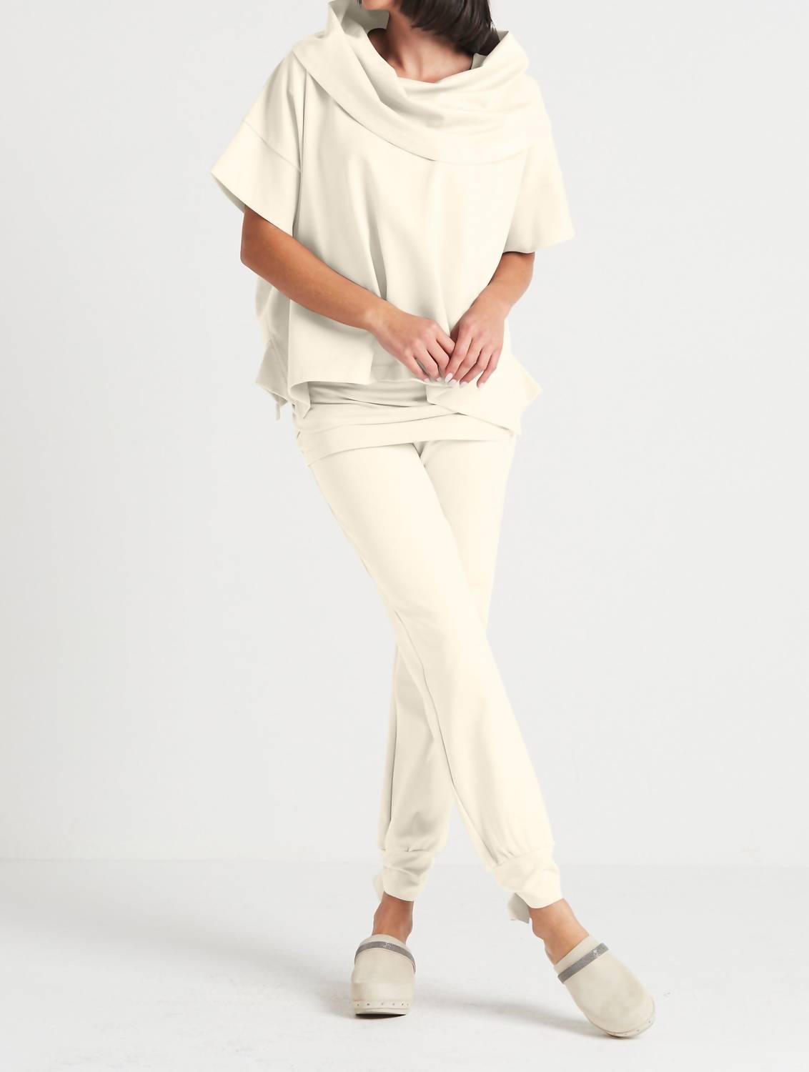 Planet By Lauren G. - Scuba Drape Neck Top