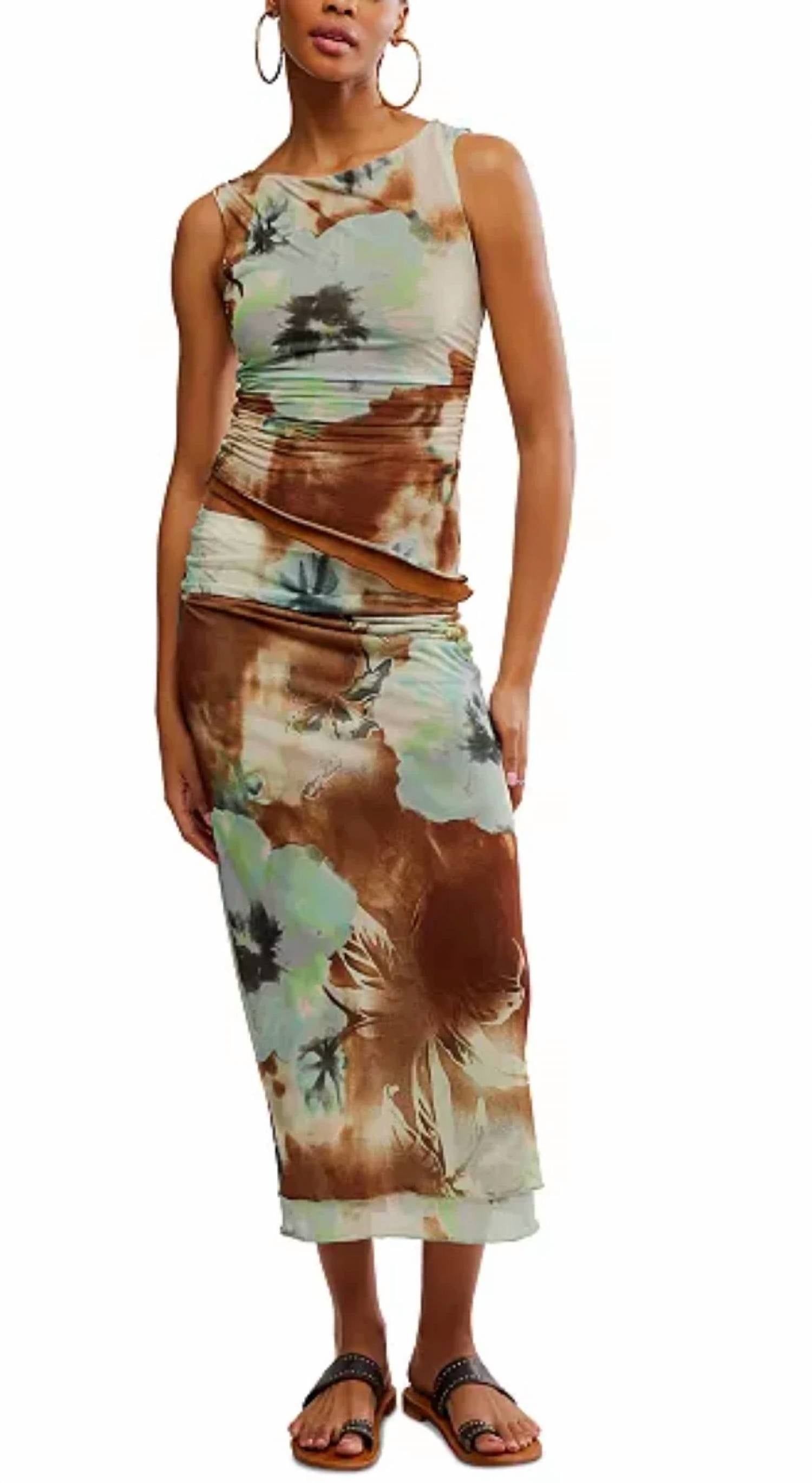 Free People - Mesh Sunset Maxi Skirt