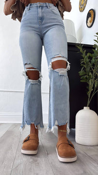 RISEN Stevie Straight Leg Jean in light wash - women's jeans - view 8