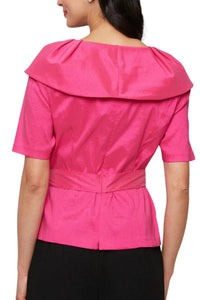 Alex Evenings - Draped Crossover Shawl Tunic Blouse Top