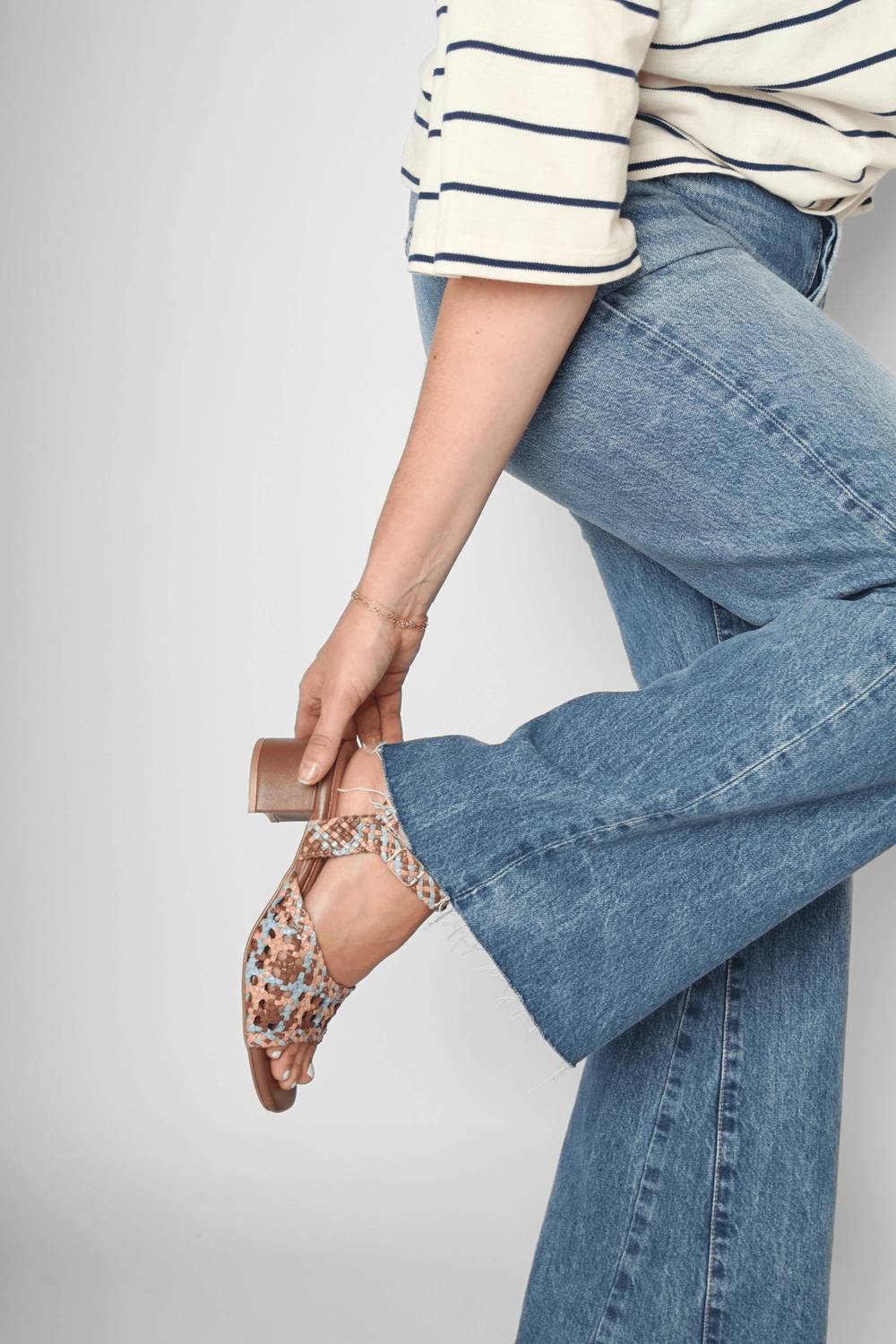Bos. & Co. - Women's Wendi Woven Leather Sandals