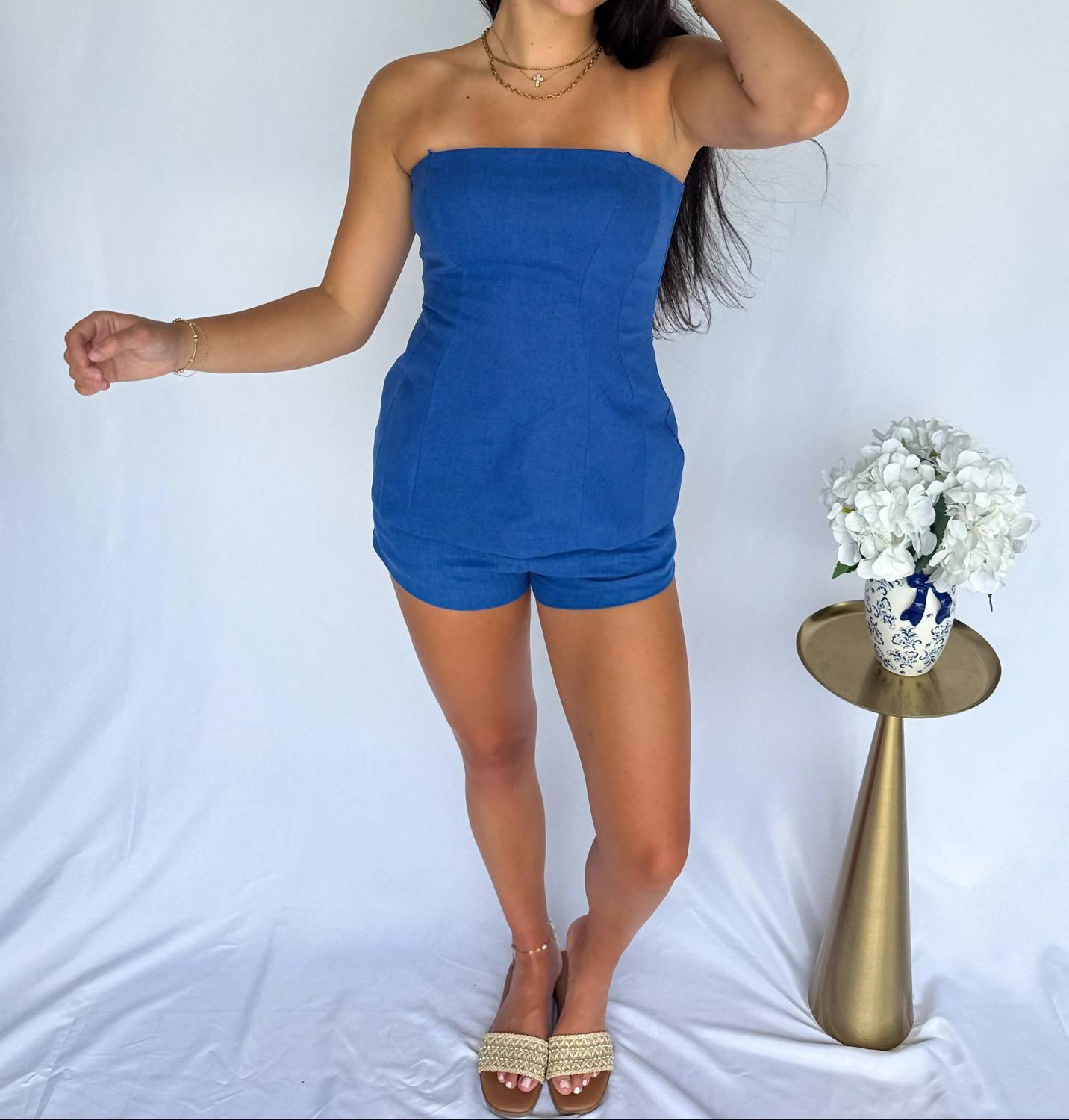 Sky To Moon - The Riviera Strapless Top And Short Set