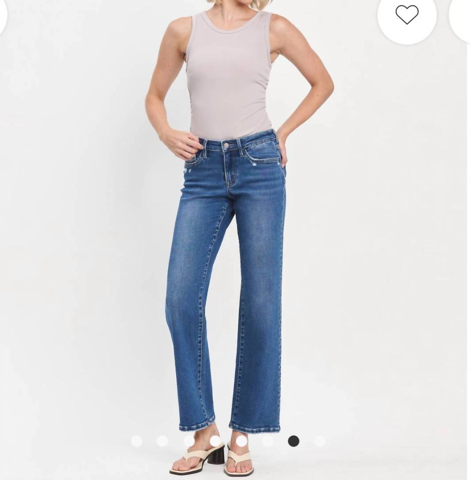 Vanilla Monkey - Lovervet Mid Rise Full Length Straight Leg Jeans