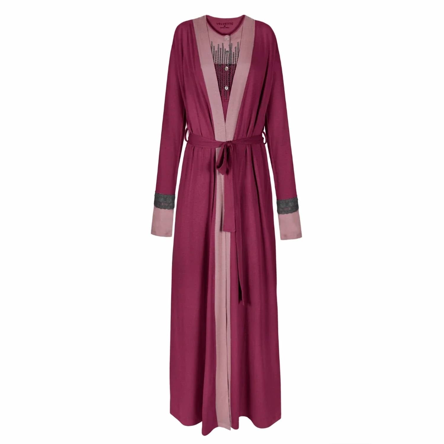 Velvette - Women's Pima French Terry Wrap Robe
