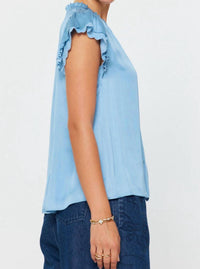 Current Air - Double Flutter Eyelet Edge Blouse