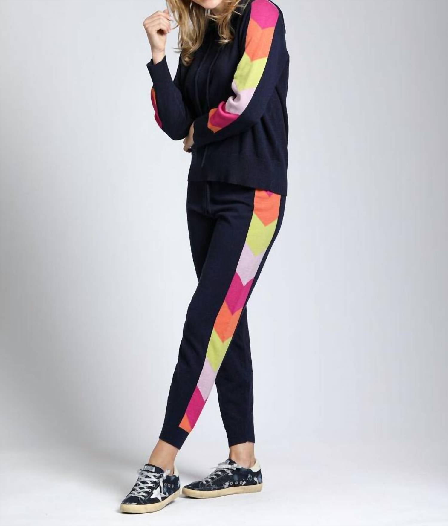 Apny - Colorful Side Stripe Hoodie