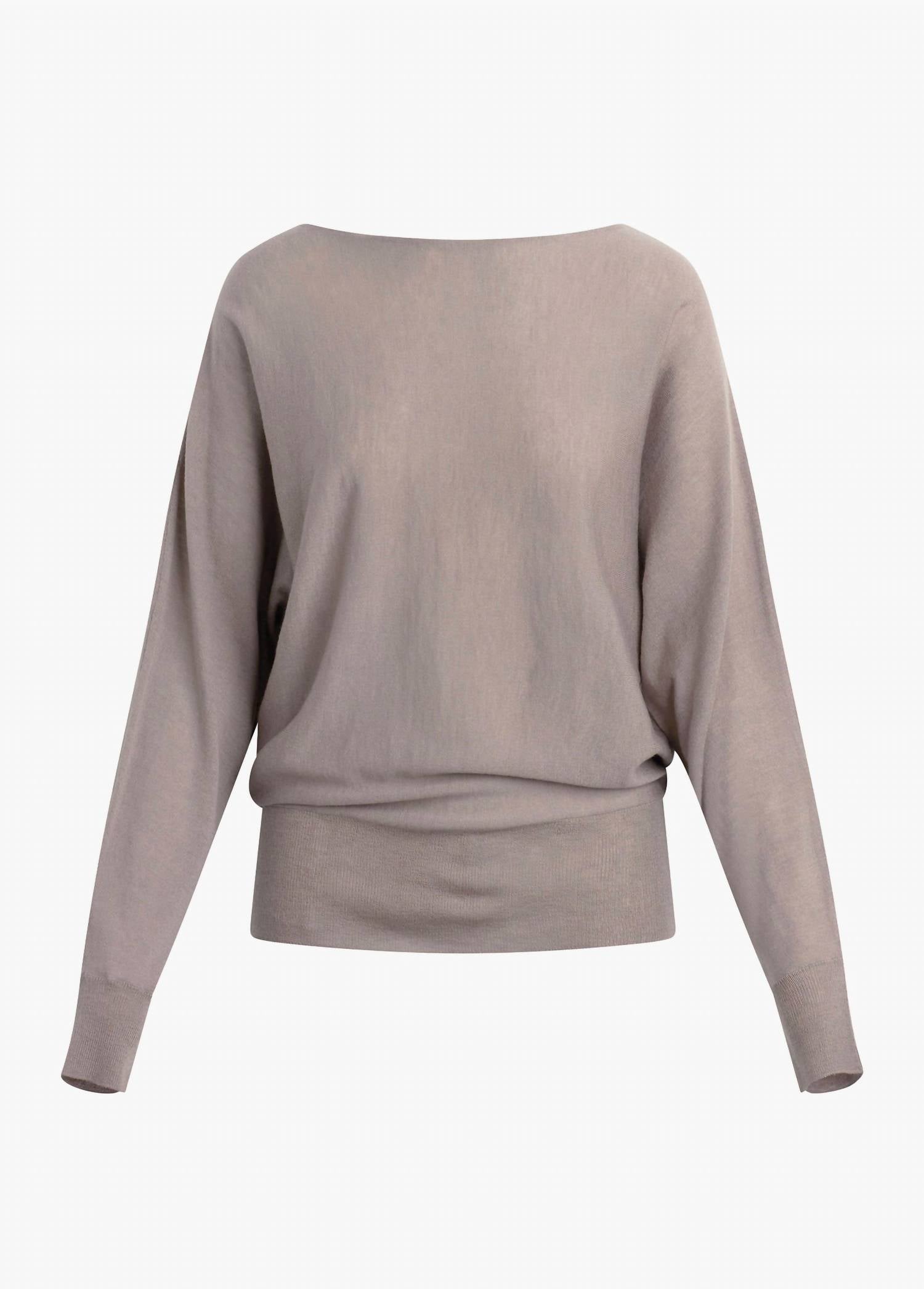 Favorite Daughter The Effortless Sweater in soft taupe - women's sweater - alternate view