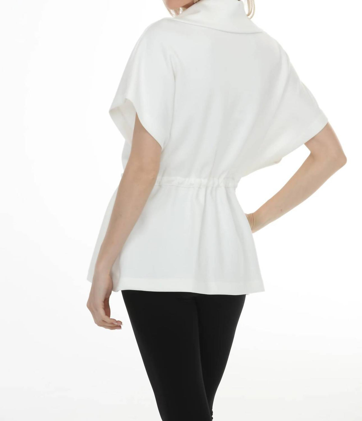 Joseph Ribkoff - Drawcord Waist Zip Up Sporty Jacket