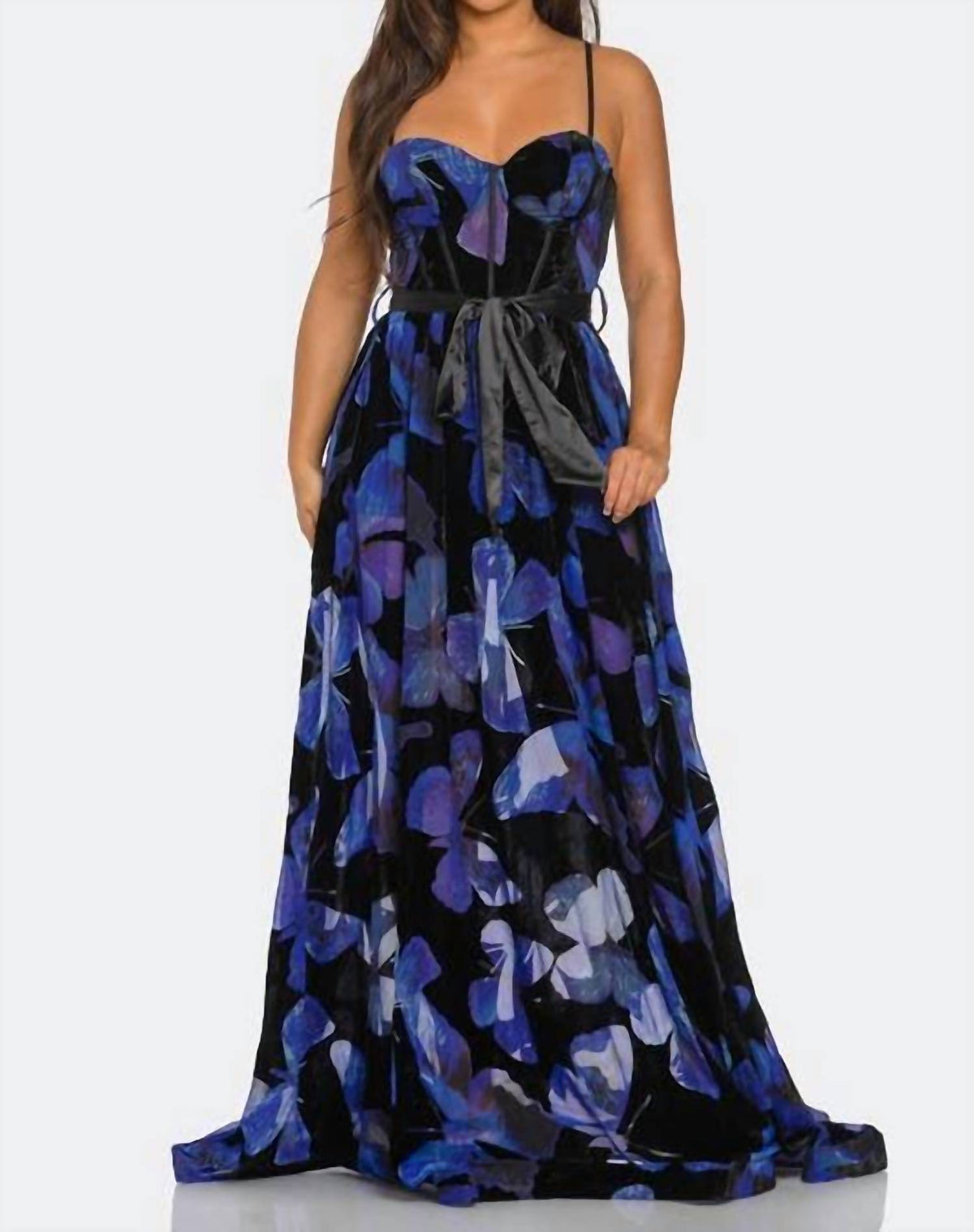 Banjul - Floral Sweetheart Neckline Maxi Dress