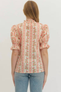Entro - Rosette Ruffle Top