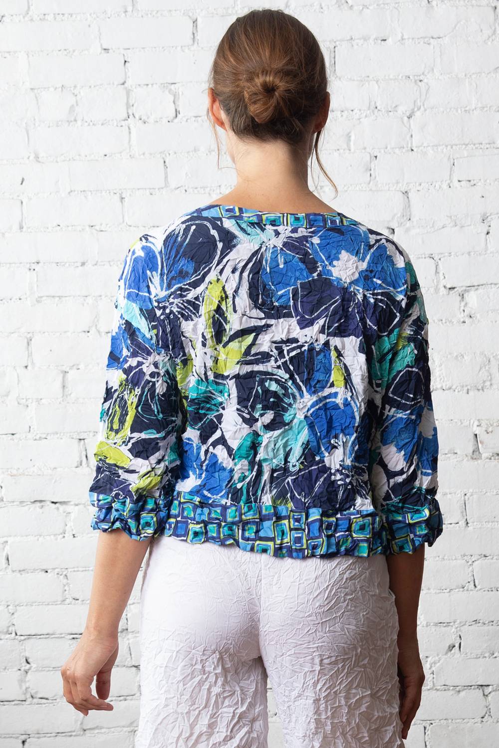 Olivia By Habitat - Crimped Crepe Floral Pullover