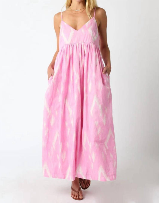 Olivaceous - Ikat Bliss Maxi Dress