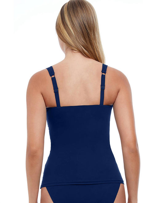 Profile By Gottex - E-Cup Scoop Neck Shirred Tankini Top