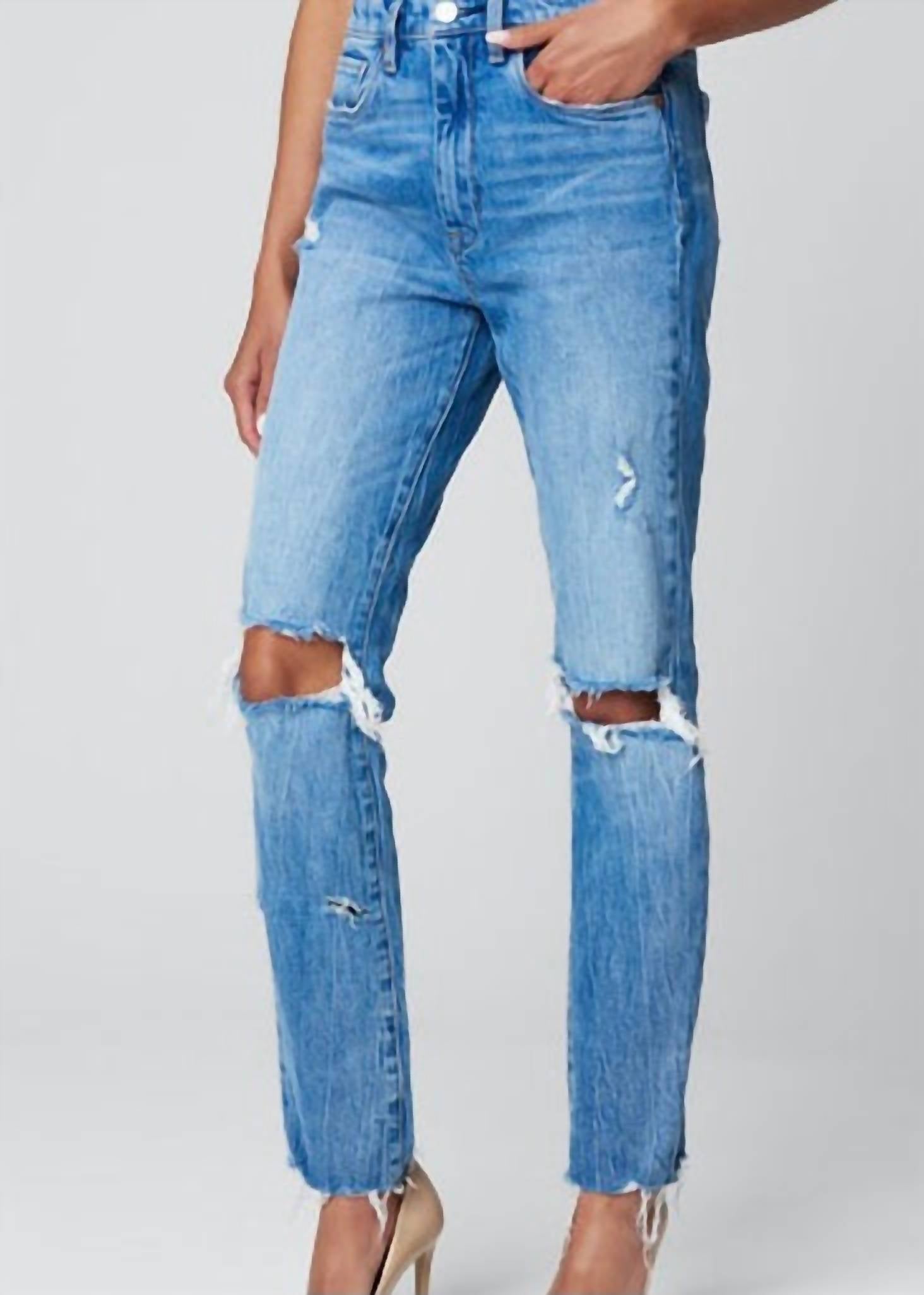 Blank - Distressed Straight Jean