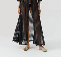 Melissa Odabash Tali Kaftan Maxi Open-front Coverup in black - women's swimwear