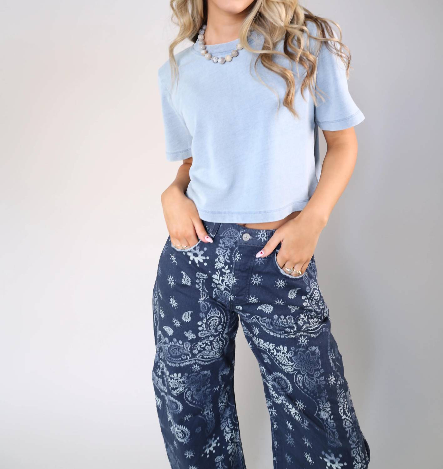 Z Supply - Women's Curran Knit Denim Sweatshirt