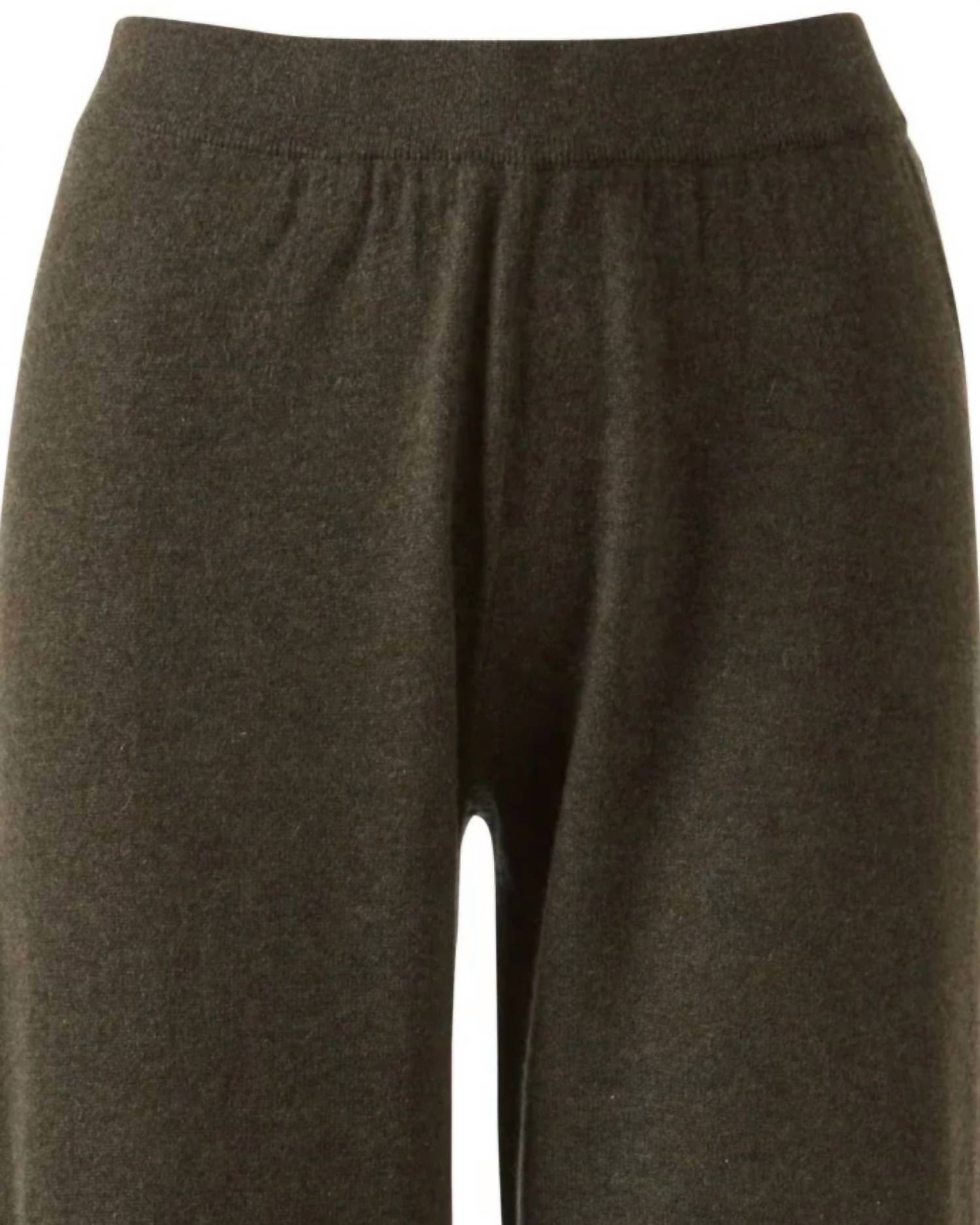 Kinross Women's Cashmere Straight-Leg Pant in loden - women's pants - detail view
