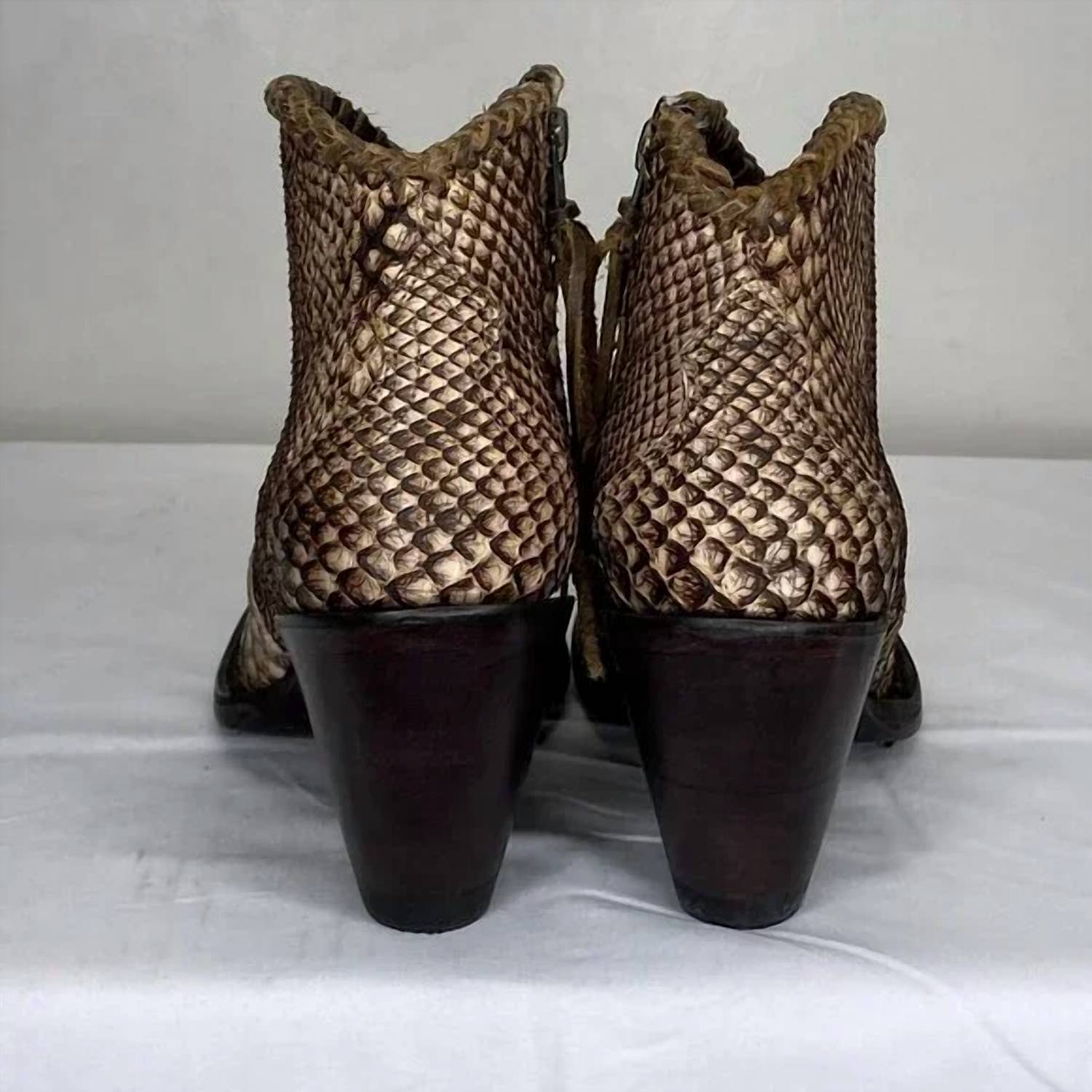 Allens Boots - Women's Kyra Exotic High Heel Ankle Boots