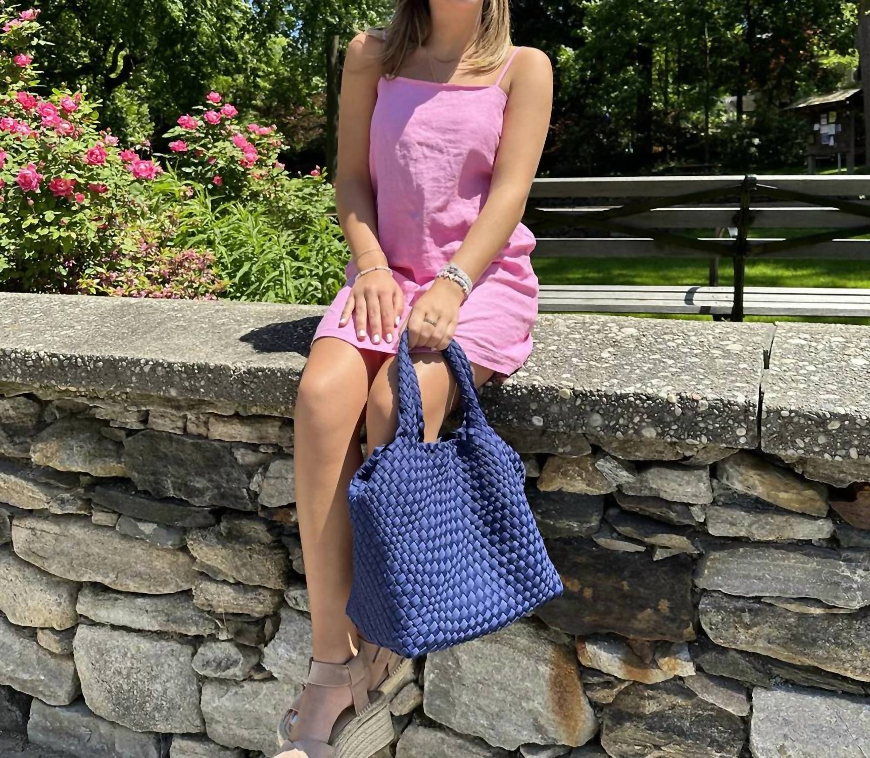 Ahdorned - Lily Woven Neoprene With Pouch Tote Bag