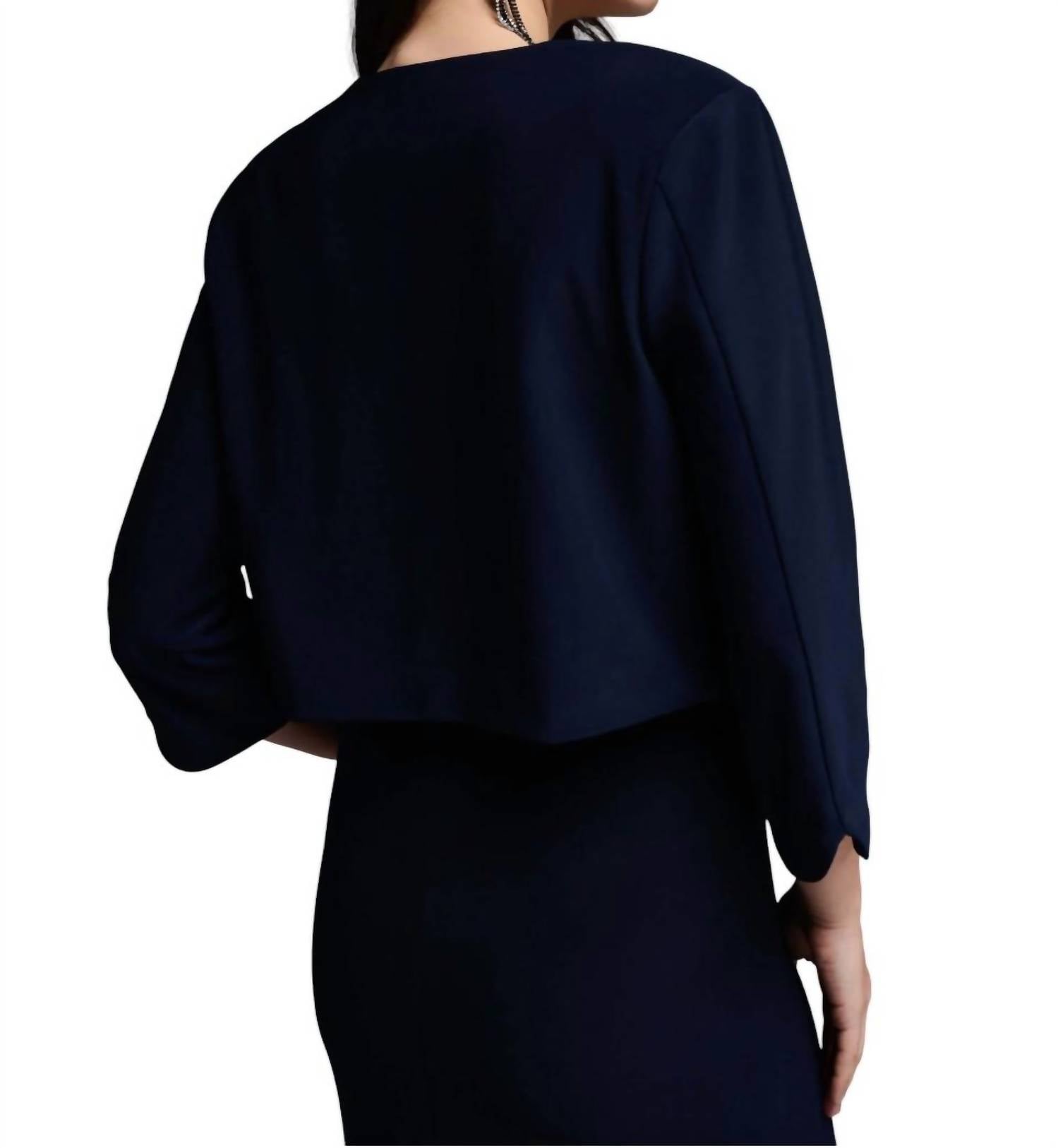 Joseph Ribkoff - Jersey With Curved Hemline And Collar Detail Bolero