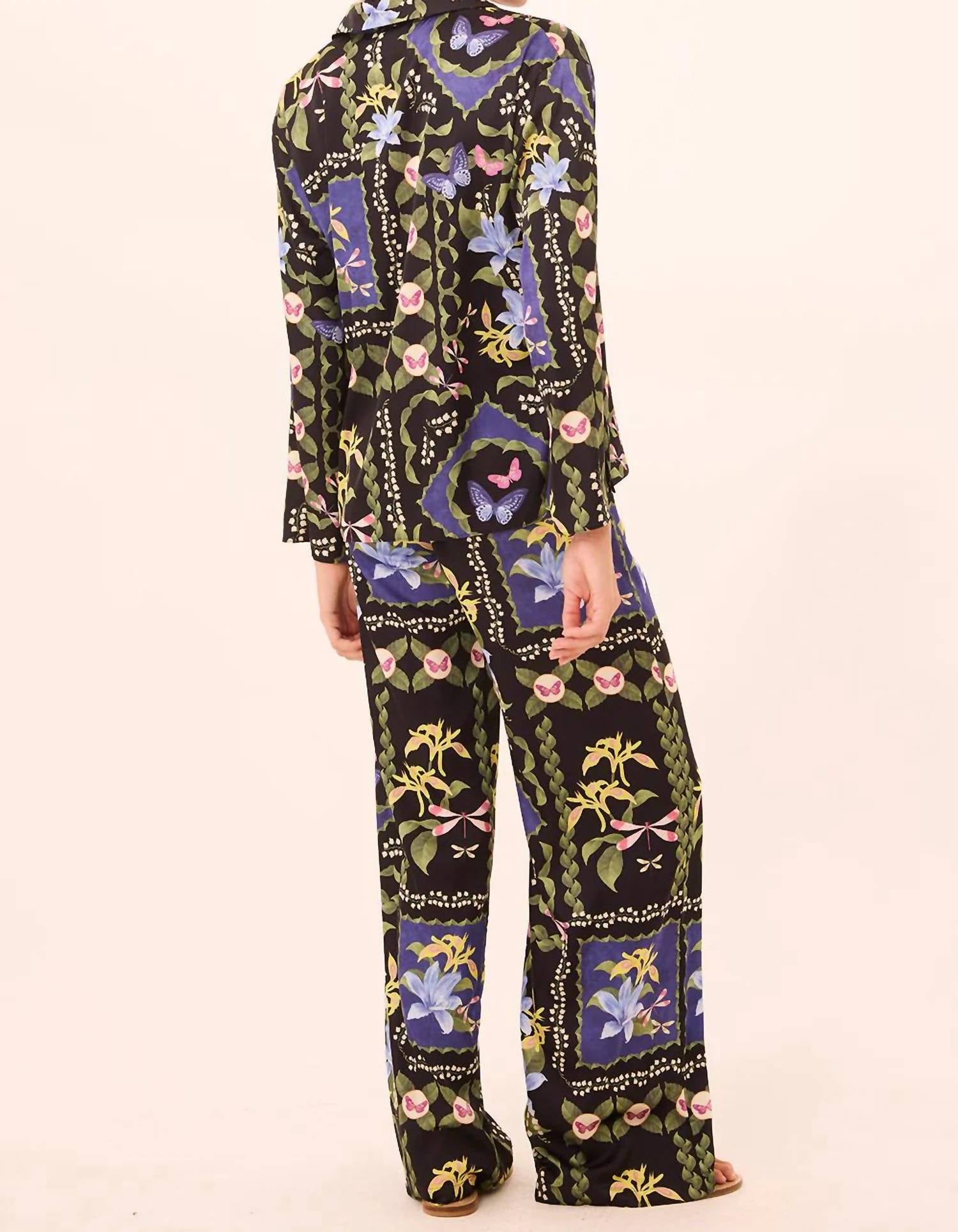 Misa Los Angeles Isme Blouse in butterfly - women's blouse - alternate view