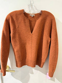 Lilla P Women's Split Neck Raglan Pullover Top in chutney - women's sweater - alternate view