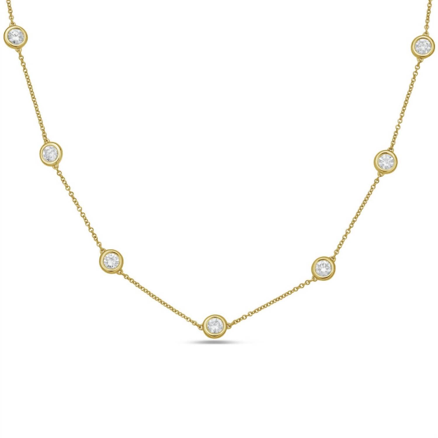 Diana M Jewels - 3.00 Cts Lab Grown Diamond By The Yard Necklace