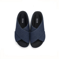 Roam - Denim Cross Stack Platform Sandals