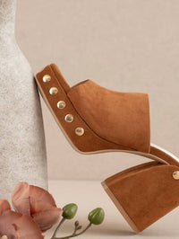 Oasis Society - Women's Leona Studded Platform Heels