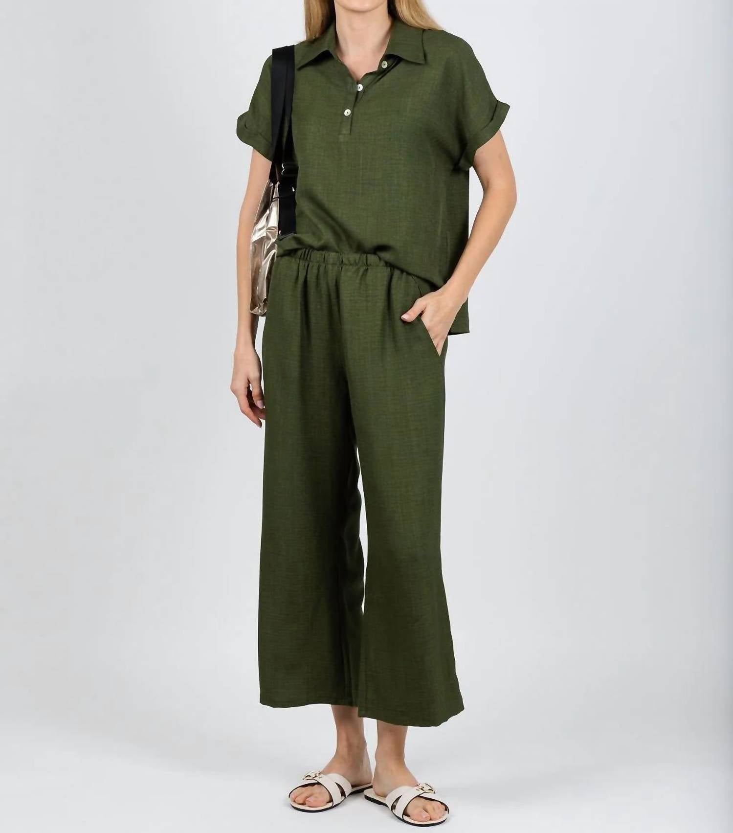 Nally & Millie - Ariel Short Cuffed Sleeves Polo