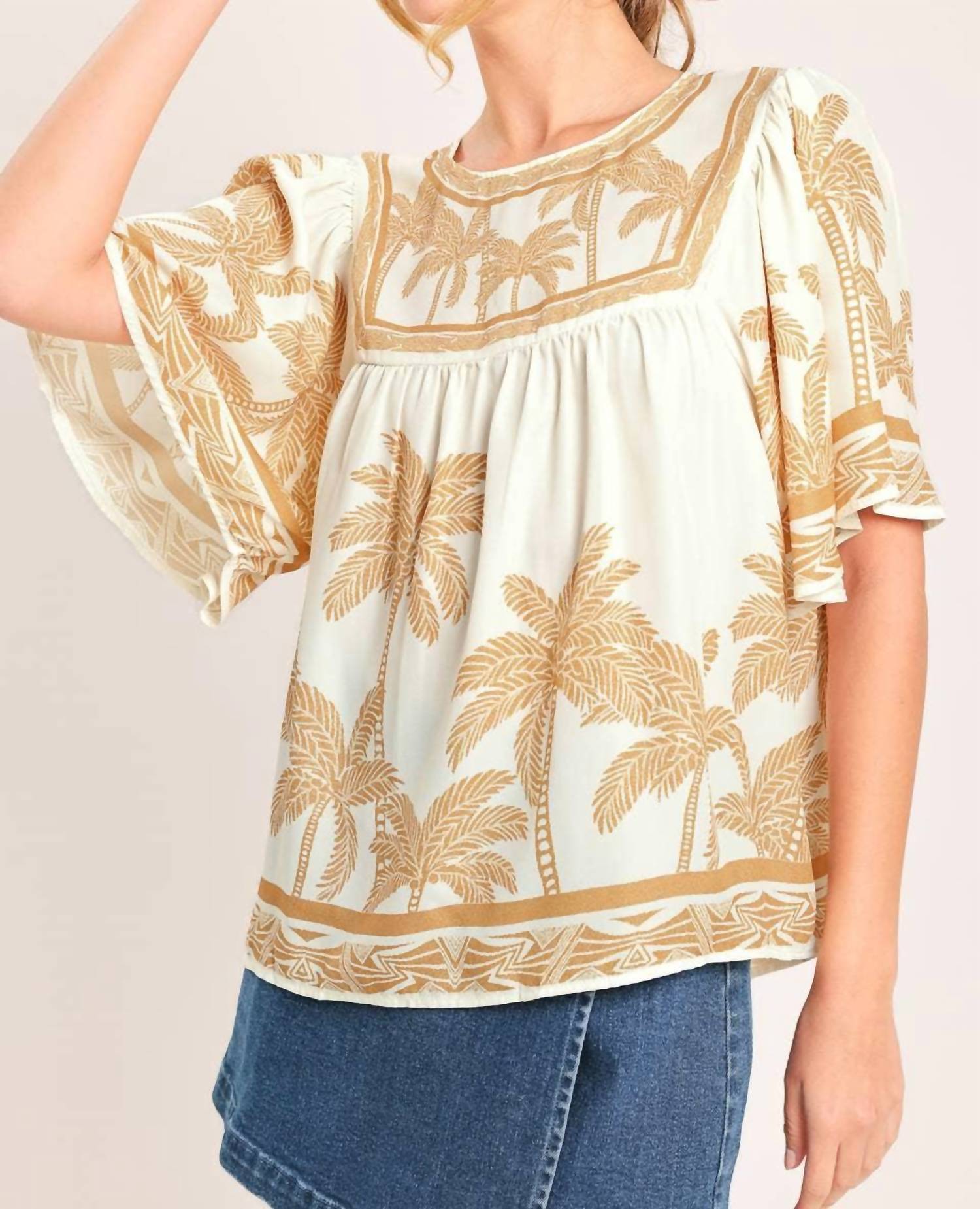 Flying Tomato - Printed Woven Top