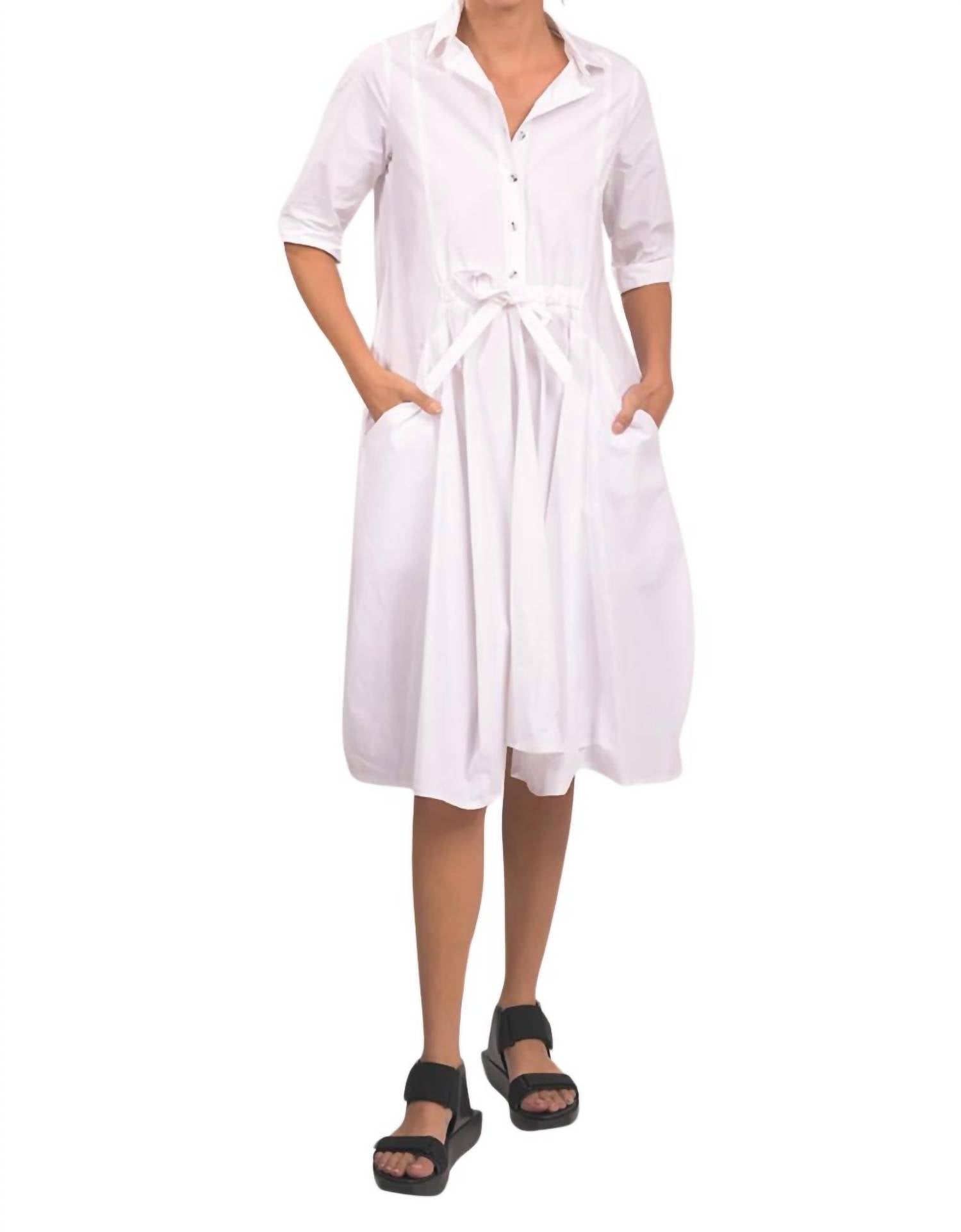 Urban By Alembika - Cotton Midi Shirt Dress
