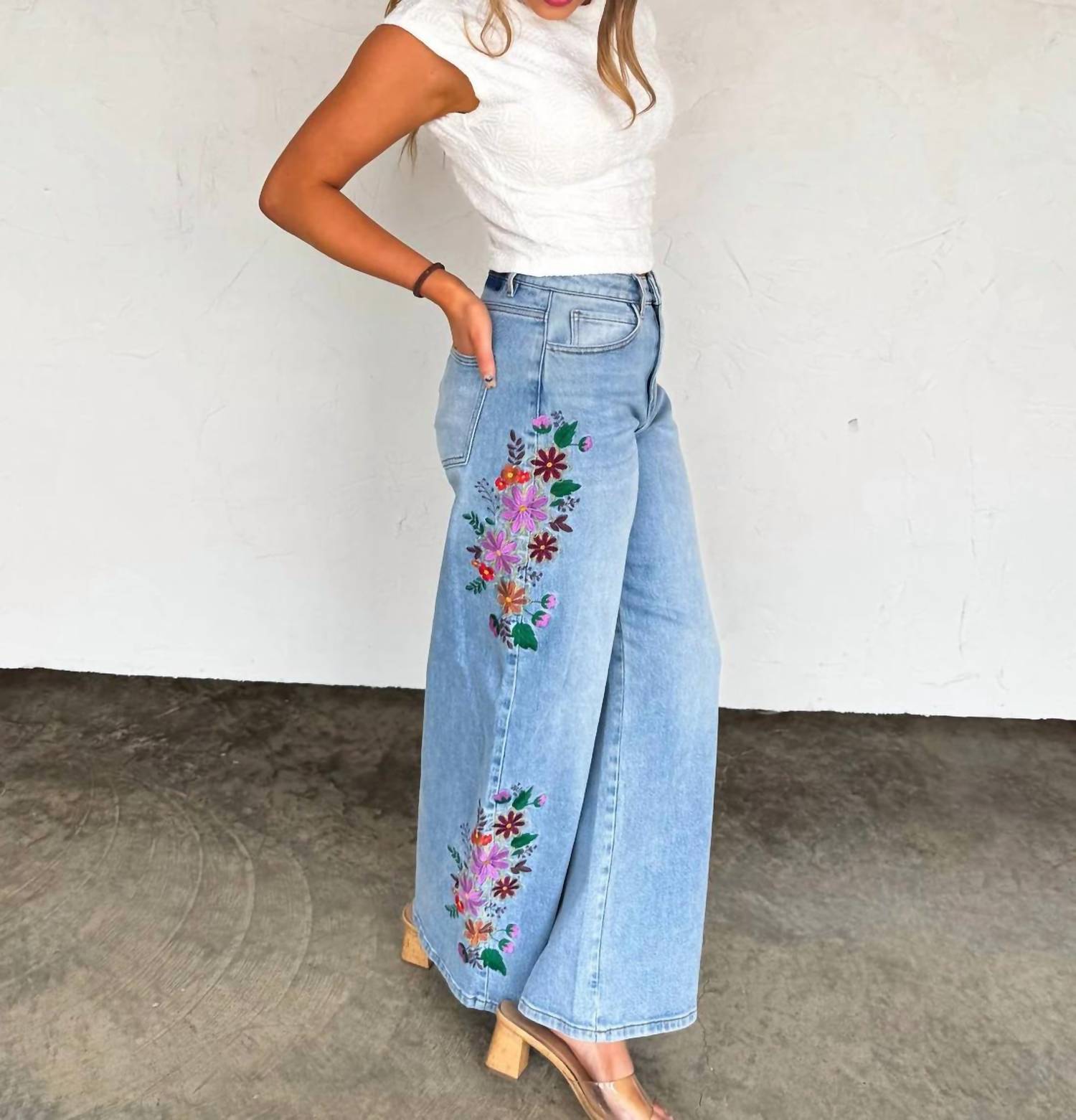 Blakeley - Evie Floral Embroidered Jeans